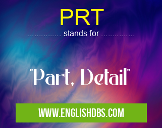 PRT means PRT