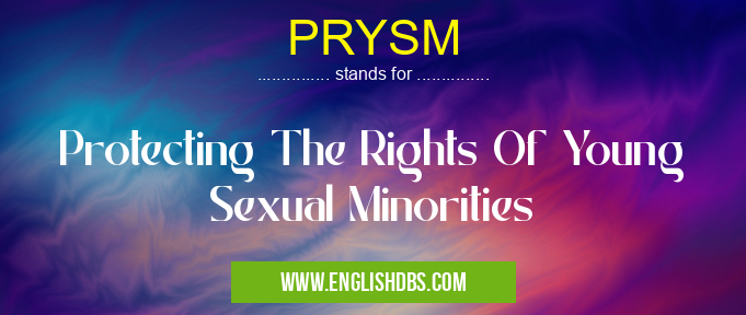 PRYSM means Protecting The Rights Of Young Sexual Minorities PRYSM