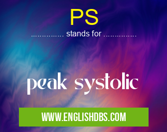 PS means peak systolic PS