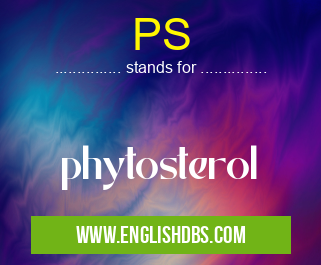 PS means phytosterol PS