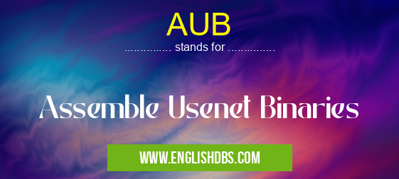 AUB means Assemble Usenet Binaries AUB