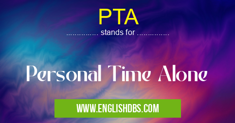 PTA means Personal Time Alone PTA