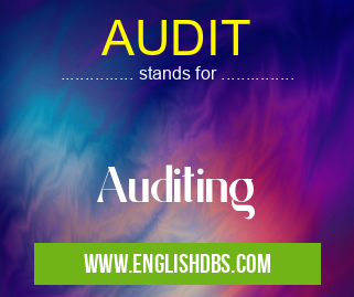 AUDIT means Auditing AUDIT