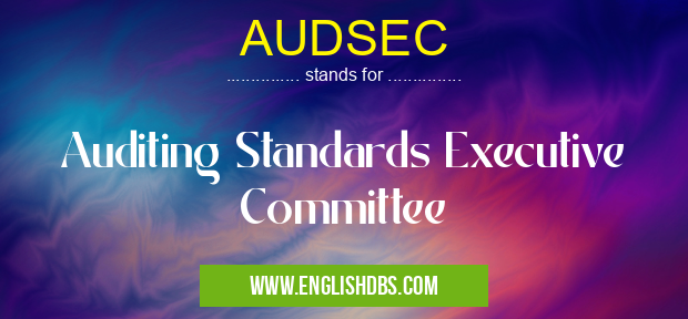 AUDSEC means Auditing Standards Executive Committee AUDSEC