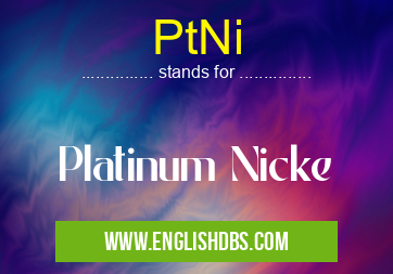 PtNi means Platinum Nicke PtNi