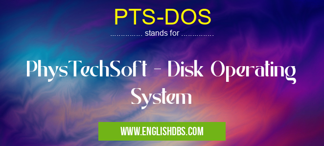 PTS-DOS means PhysTechSoft - Disk Operating System PTS-DOS