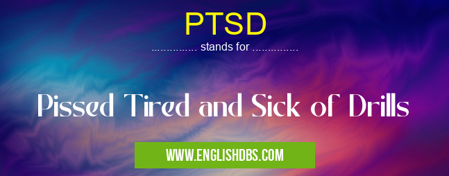 PTSD means Pissed Tired and Sick of Drills PTSD