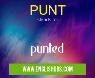 PUNT means punted PUNT