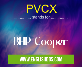 PVCX means BHP Cooper PVCX