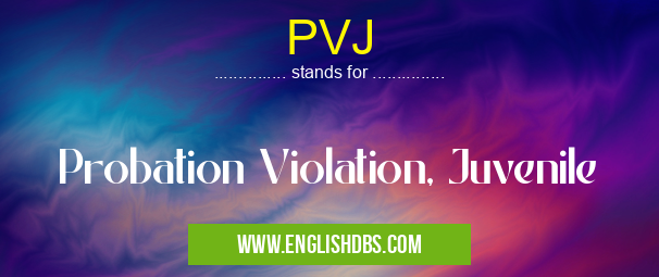 PVJ means Probation Violation, Juvenile PVJ