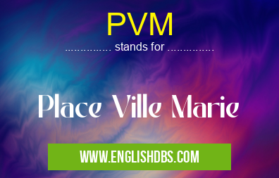 PVM means Place Ville Marie PVM