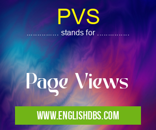 PVS means Page Views PVS