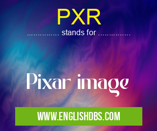 PXR means Pixar image PXR