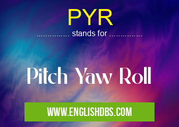 PYR means Pitch Yaw Roll PYR
