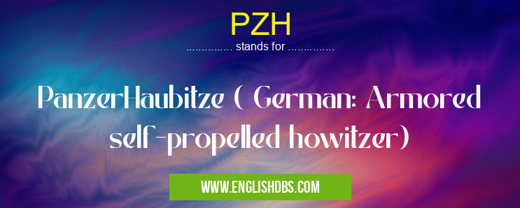 PZH means PanzerHaubitze ( German: Armored self-propelled howitzer) PZH