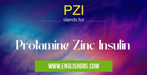 PZI means Protamine Zinc Insulin PZI