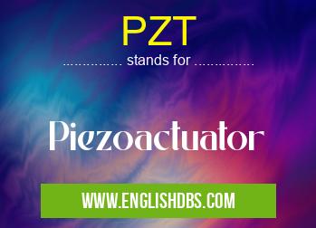 PZT means Piezoactuator PZT