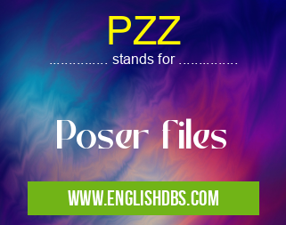 PZZ means Poser files PZZ