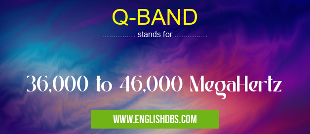 Q-BAND means 36,000 to 46,000 MegaHertz Q-BAND