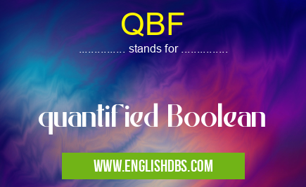 QBF means quantified Boolean QBF