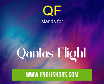QF means Qantas Flight QF