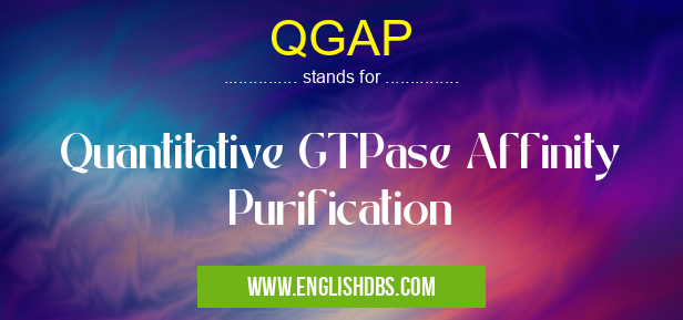 QGAP means Quantitative GTPase Affinity Purification QGAP