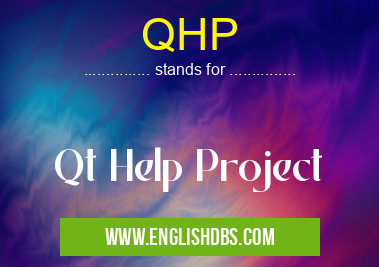 QHP means Qt Help Project QHP