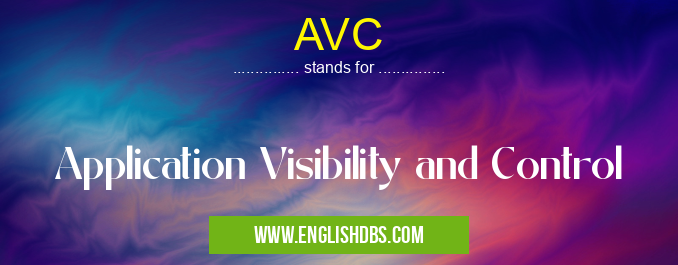 AVC means Application Visibility and Control AVC