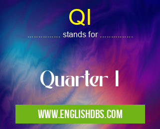 QI means Quarter I QI