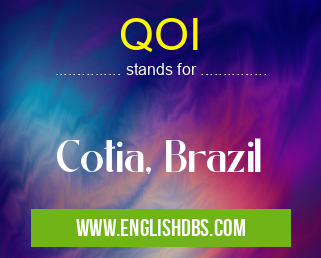 QOI means Cotia, Brazil QOI