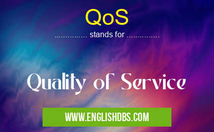 QoS means Quality of Service QoS