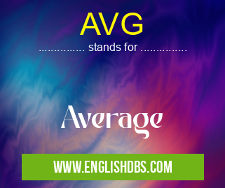 AVG means Average AVG