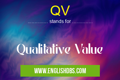 QV means Qualitative Value QV