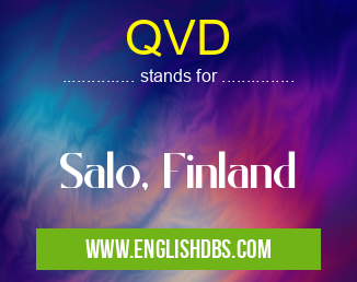 QVD means Salo, Finland QVD