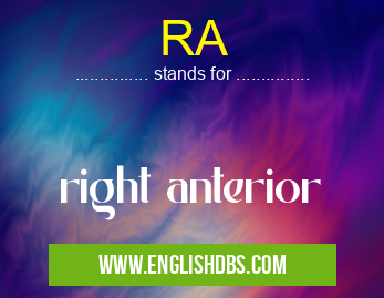 RA means right anterior RA