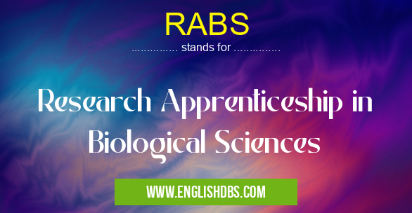RABS means Research Apprenticeship in Biological Sciences RABS