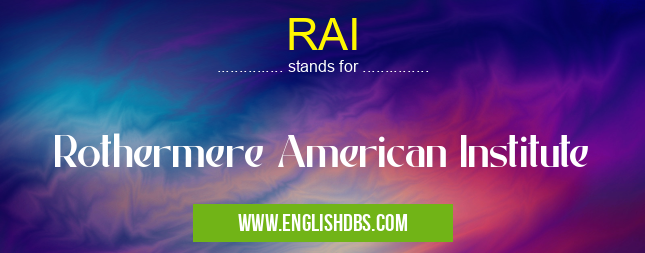 RAI means Rothermere American Institute RAI