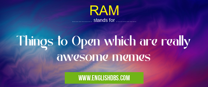 RAM means Things to Open which are really awesome memes RAM