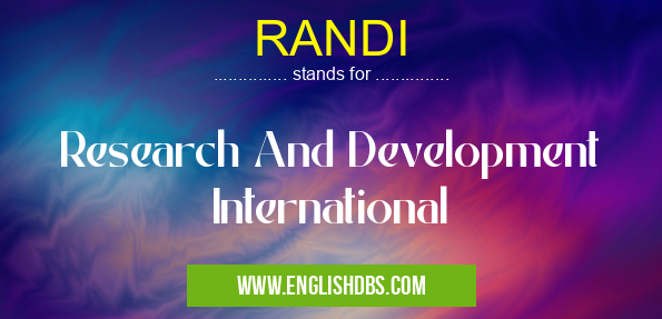 RANDI means Research And Development International RANDI