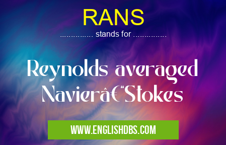 RANS means Reynolds averaged Navier–Stokes RANS
