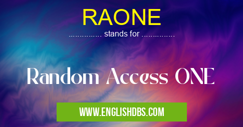 RAONE means Random Access ONE RAONE