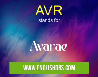 AVR means Avarae AVR
