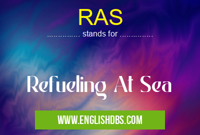 RAS means Refueling At Sea RAS