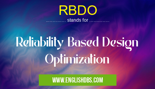 RBDO means Reliability Based Design Optimization RBDO