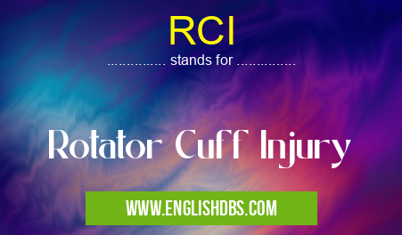 RCI means Rotator Cuff Injury RCI