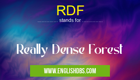 RDF means Really Dense Forest RDF