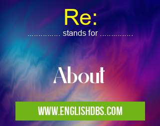 Re: means About Re: