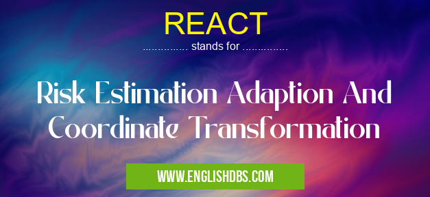 REACT means Risk Estimation Adaption And Coordinate Transformation REACT