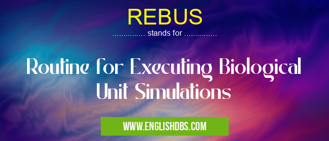 REBUS means Routine for Executing Biological Unit Simulations REBUS
