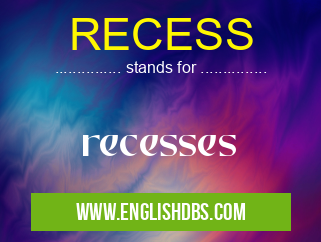 RECESS means recesses RECESS